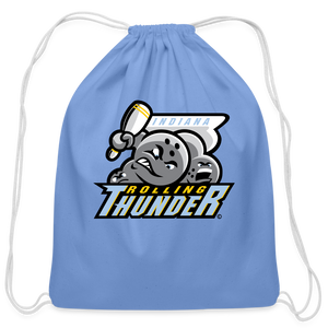 Indiana Rolling Thunder Cotton Drawstring Bag - carolina blue