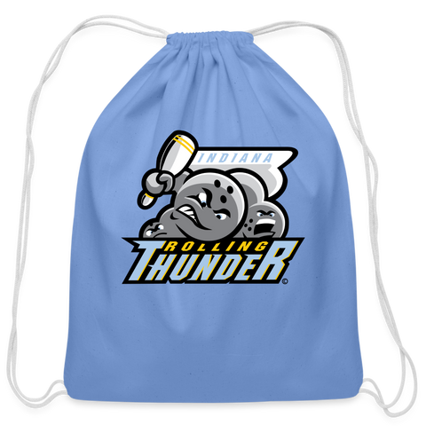 Indiana Rolling Thunder Cotton Drawstring Bag - carolina blue
