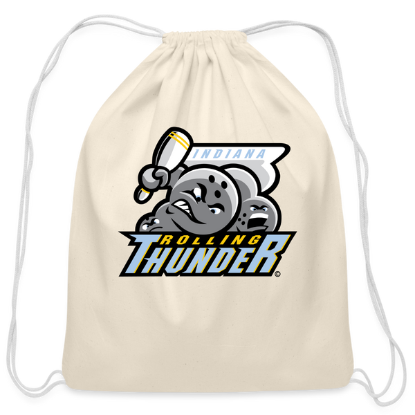 Indiana Rolling Thunder Cotton Drawstring Bag - natural