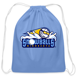 Minnesota Snowballs Cotton Drawstring Bag - carolina blue