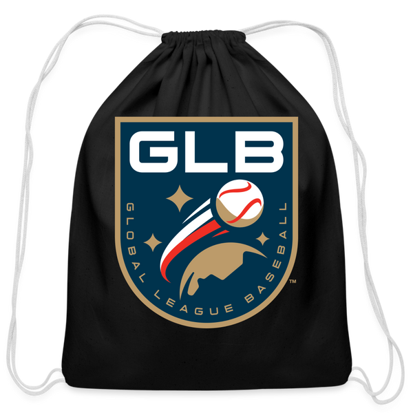 Global League Baseball Cotton Drawstring Bag - black