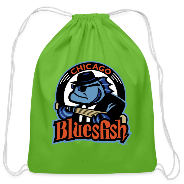 Chicago Bluesfish Cotton Drawstring Bag - clover