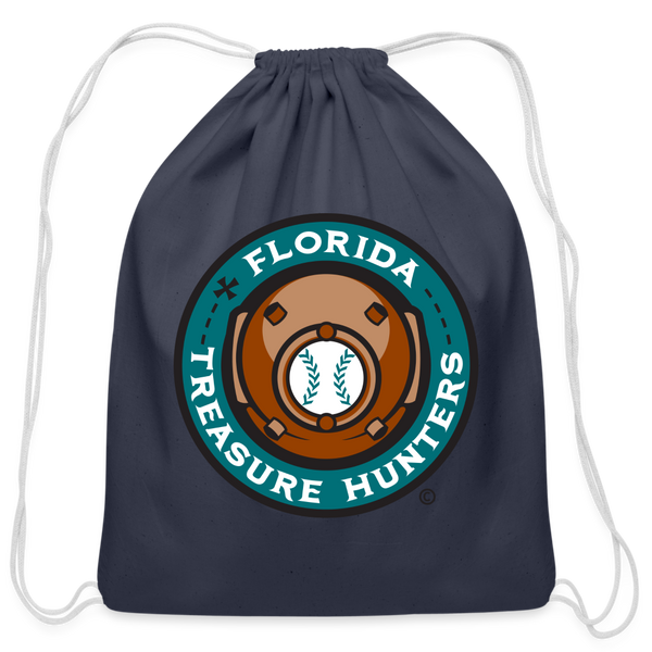 Florida Treasure Hunters Cotton Drawstring Bag - navy