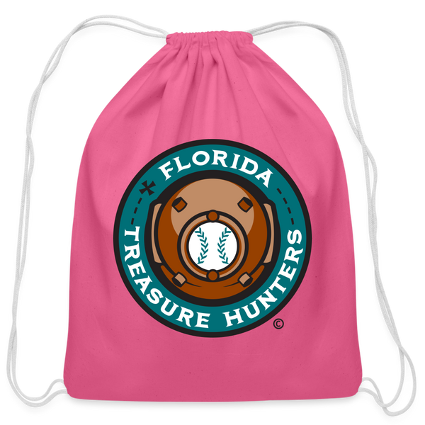 Florida Treasure Hunters Cotton Drawstring Bag - pink