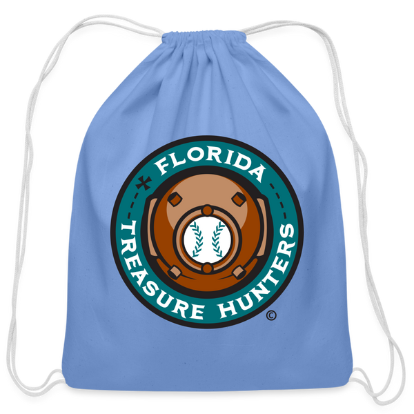 Florida Treasure Hunters Cotton Drawstring Bag - carolina blue