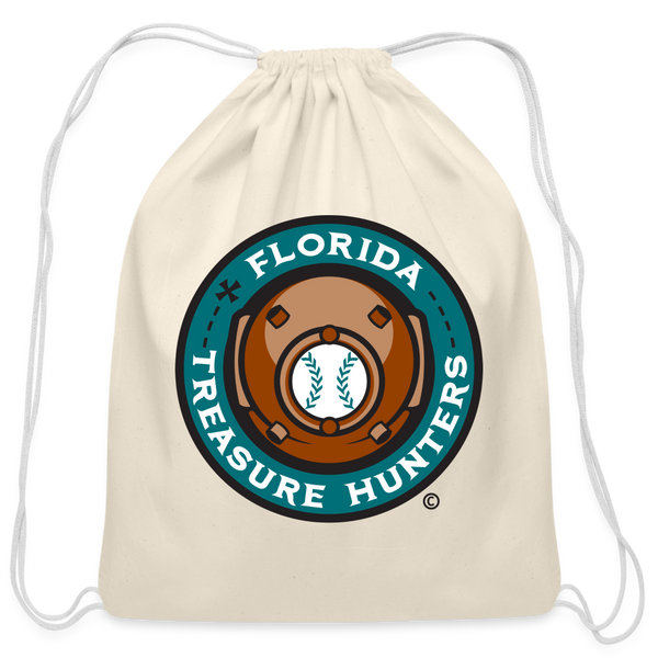 Florida Treasure Hunters Cotton Drawstring Bag - natural
