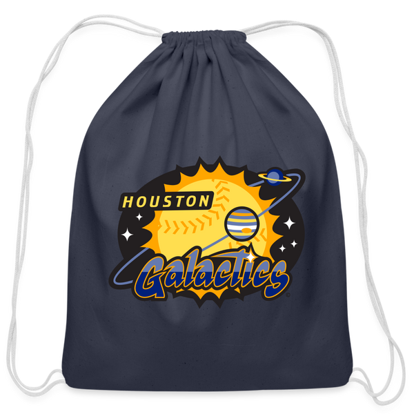 Houston Galactics Cotton Drawstring Bag - navy