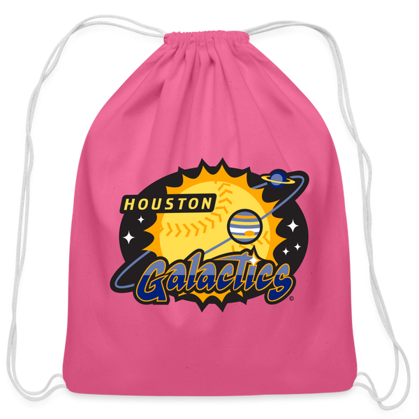 Houston Galactics Cotton Drawstring Bag - pink