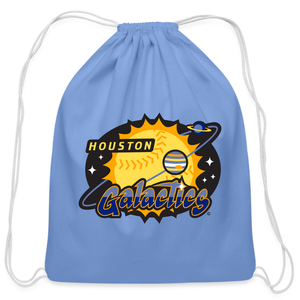 Houston Galactics Cotton Drawstring Bag - carolina blue