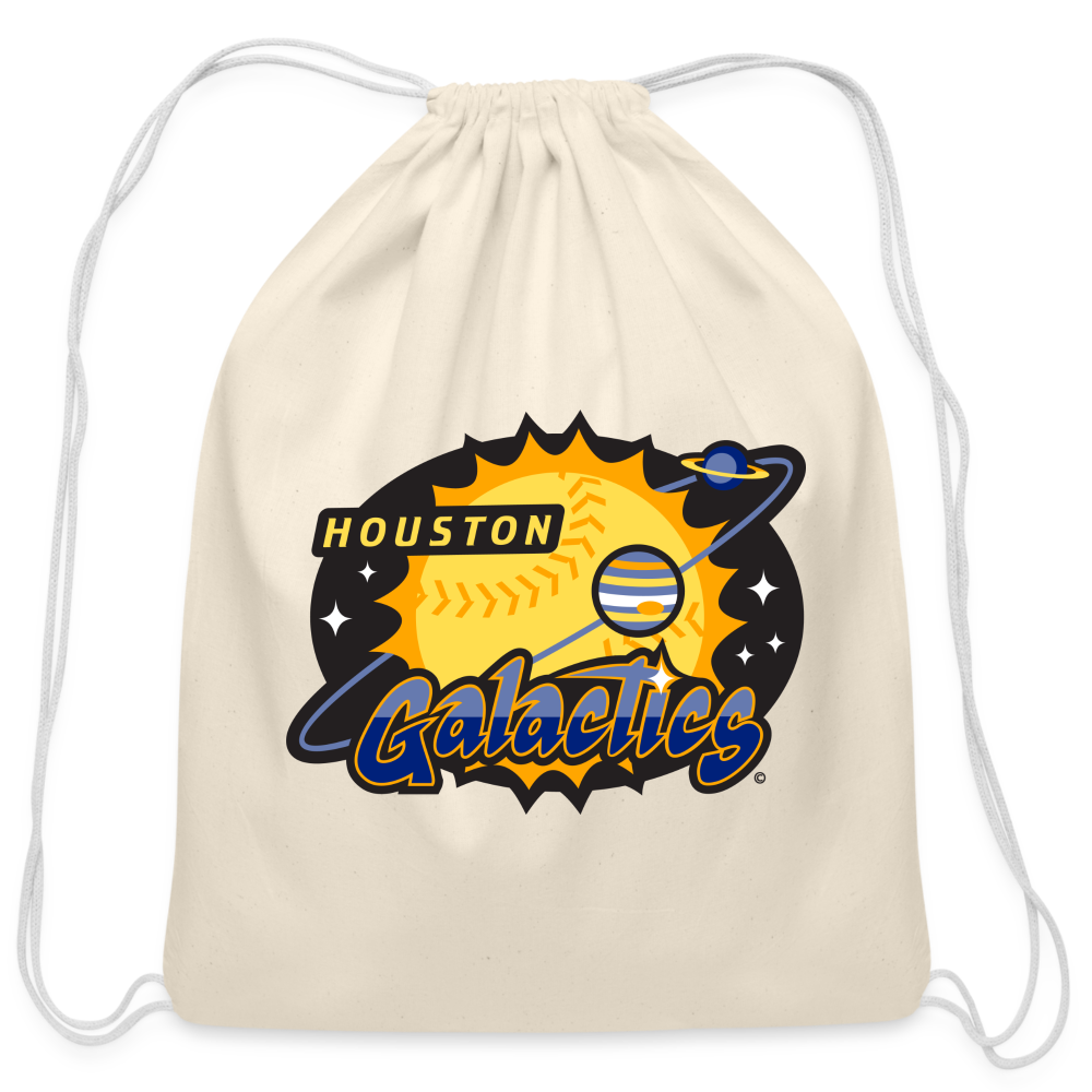 Houston Galactics Cotton Drawstring Bag - natural
