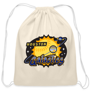 Houston Galactics Cotton Drawstring Bag - natural