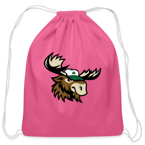 Minnesota Big Lumber Mascot Cotton Drawstring Bag - pink