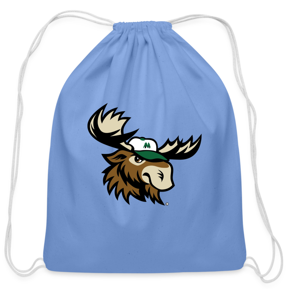 Minnesota Big Lumber Mascot Cotton Drawstring Bag - carolina blue