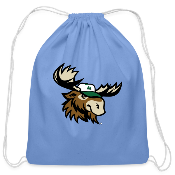 Minnesota Big Lumber Mascot Cotton Drawstring Bag - carolina blue