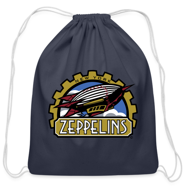 New York Zeppelins Cotton Drawstring Bag - navy
