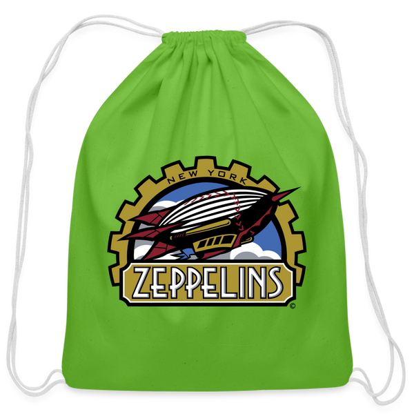 New York Zeppelins Cotton Drawstring Bag - clover