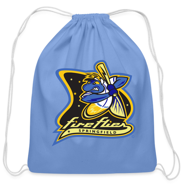 Springfield Fireflies Cotton Drawstring Bag - carolina blue
