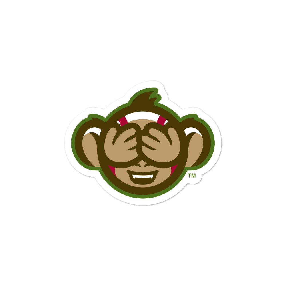 Tri-City Wise Monkeys See No Evil bubble-free sticker