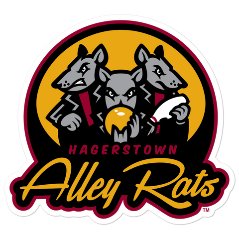 Hagerstown Alley Rats bubble-free sticker