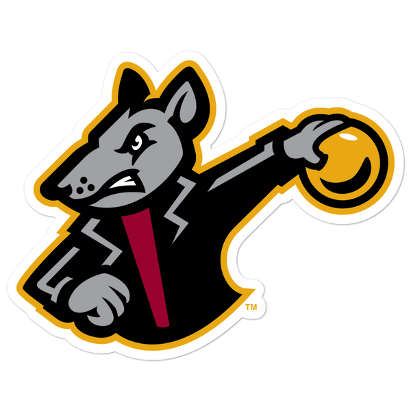 Hagerstown Alley Rats Left Rat Mascot bubble-free sticker