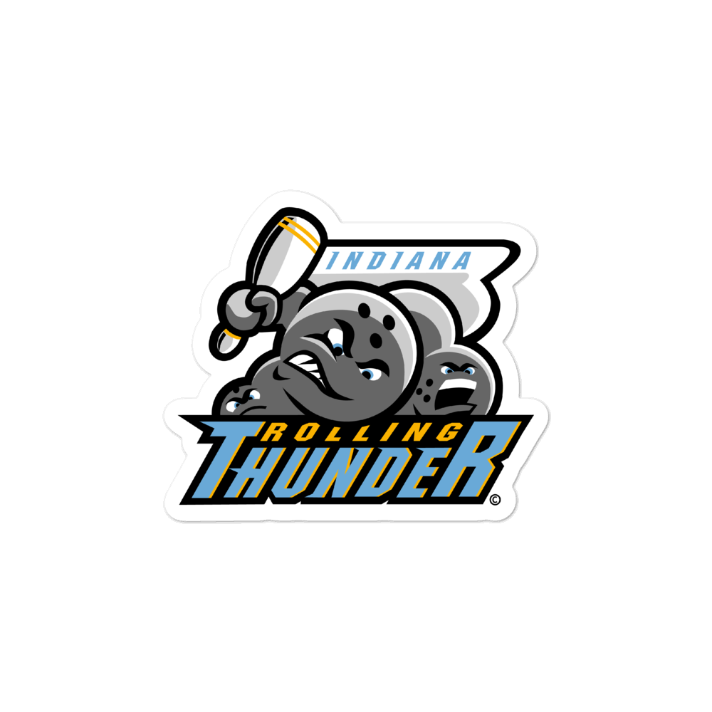 Indiana Rolling Thunder bubble-free sticker