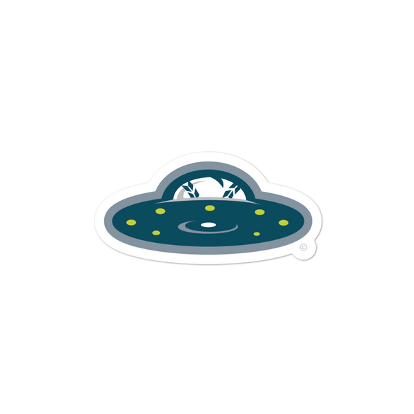New York Invaders Flying Saucer bubble-free sticker