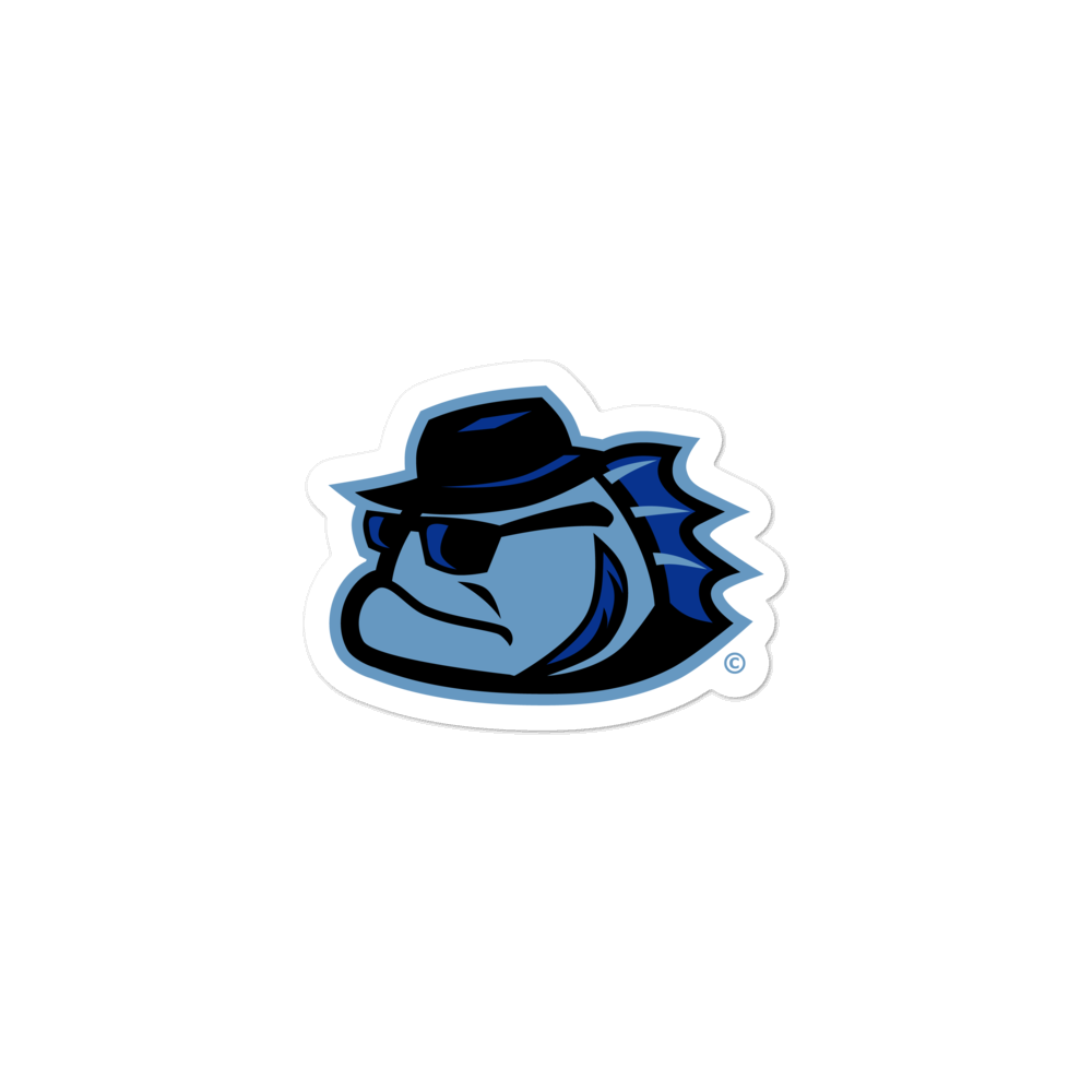 Chicago Bluesfish Mascot bubble-free sticker