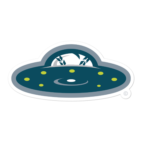 New York Invaders Flying Saucer bubble-free sticker