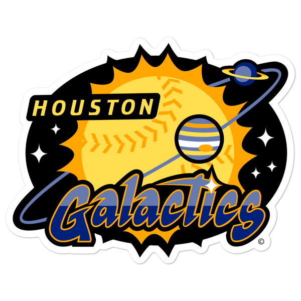 Houston Galactics bubble-free sticker