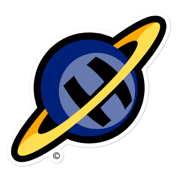 Houston Galactics Planet bubble-free sticker