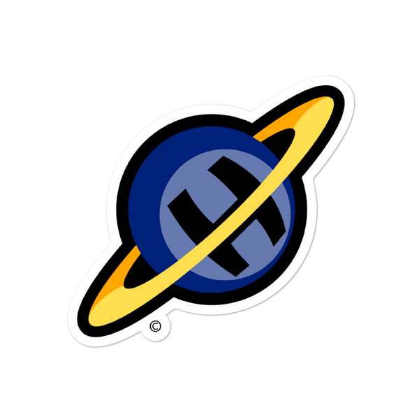 Houston Galactics Planet bubble-free sticker
