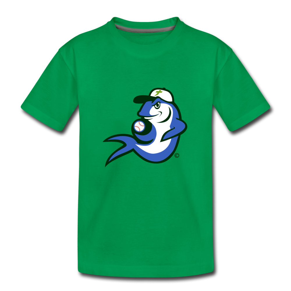 Tokyo Wasabi Tuna Mascot Kids' Premium T-Shirt - kelly green
