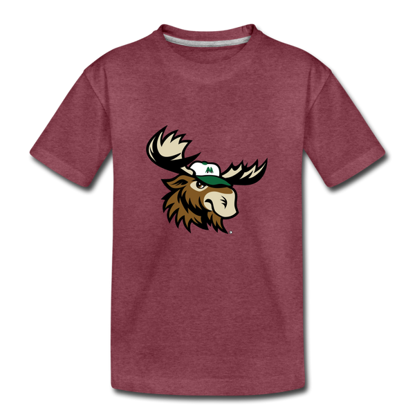 Minnesota Big Lumber Moose Mascot Kids' Premium T-Shirt - heather burgundy