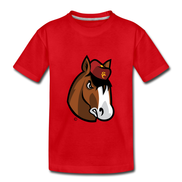 Scotland Clydes Clydesdale Mascot Kids' Premium T-Shirt - red