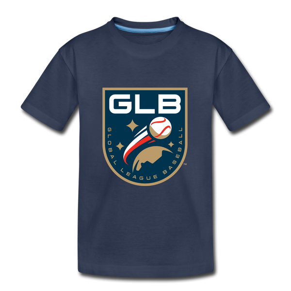 Global League Baseball Shield Kids' Premium T-Shirt - navy