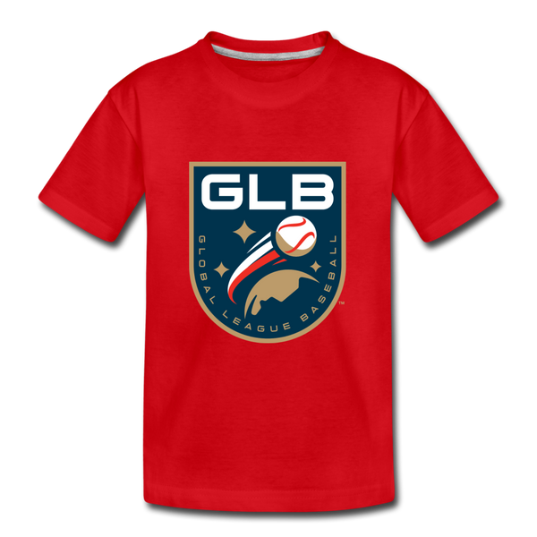 Global League Baseball Shield Kids' Premium T-Shirt - red