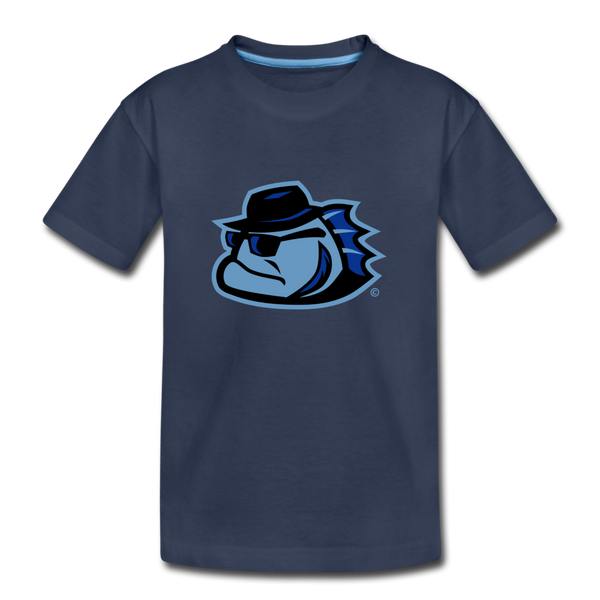 Chicago Bluesfish Mascot Kids' Premium T-Shirt - navy