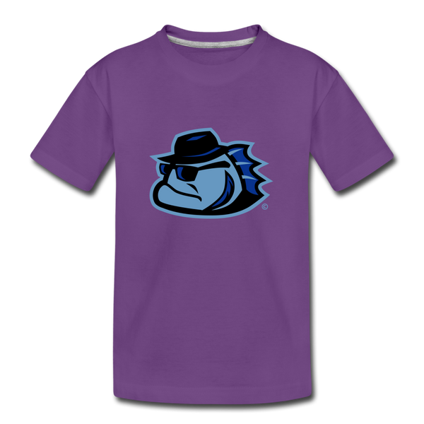 Chicago Bluesfish Mascot Kids' Premium T-Shirt - purple