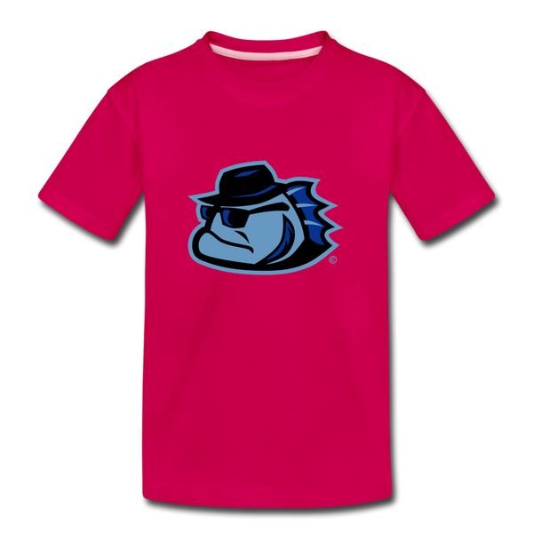 Chicago Bluesfish Mascot Kids' Premium T-Shirt - dark pink