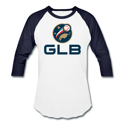 Global League Baseball Unisex Baseball T-Shirt - white/navy