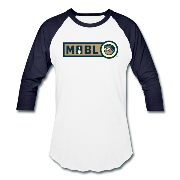 MABL Unisex Baseball T-Shirt (For Bowlers!) - white/navy