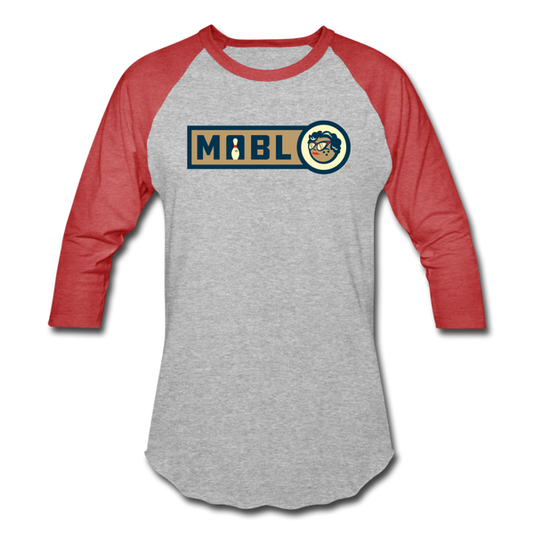 MABL Unisex Baseball T-Shirt (For Bowlers!) - heather gray/red