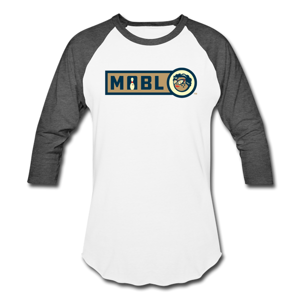 MABL Unisex Baseball T-Shirt (For Bowlers!) - white/charcoal