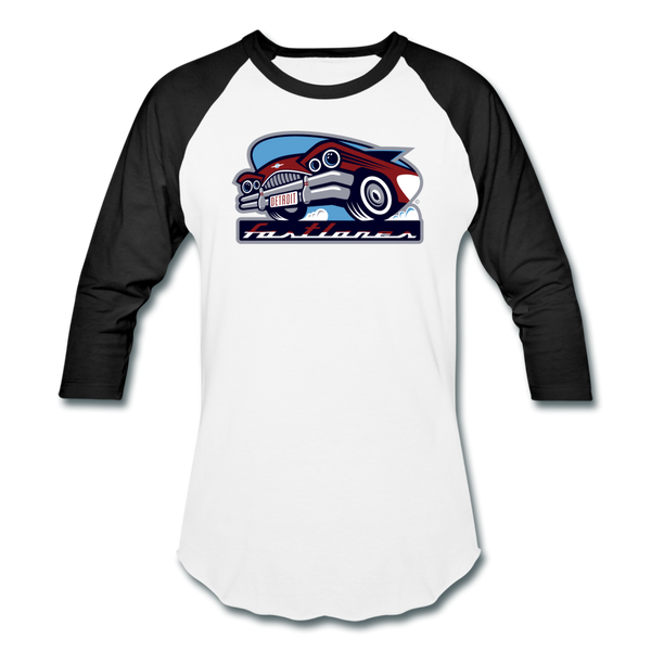 Detroit Fastlanes Unisex Baseball T-Shirt (For Bowlers!) - white/black