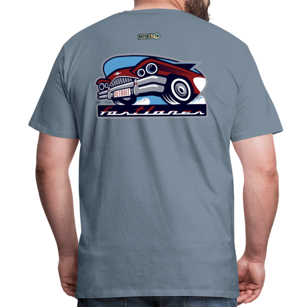 Detroit Fastlanes Men's Premium T-Shirt - steel blue