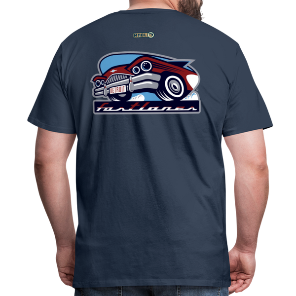 Detroit Fastlanes Men's Premium T-Shirt - navy