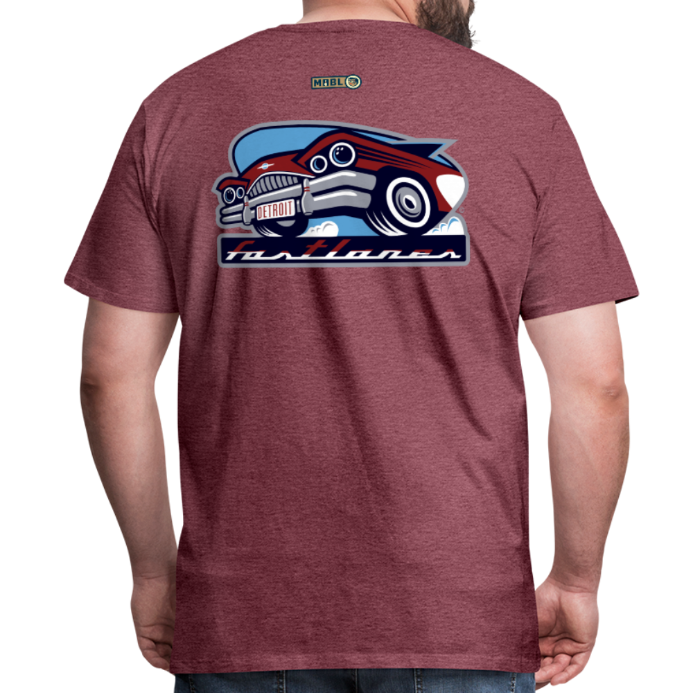 Detroit Fastlanes Men's Premium T-Shirt - heather burgundy