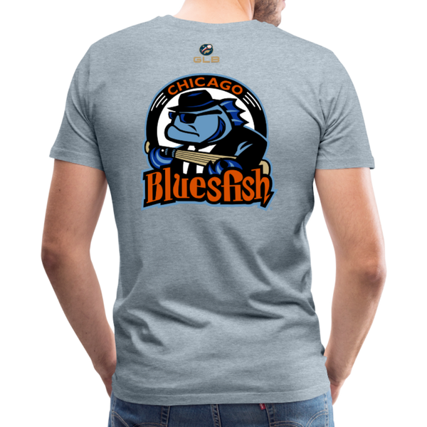 Chicago Bluesfish Men's Premium T-Shirt - heather ice blue