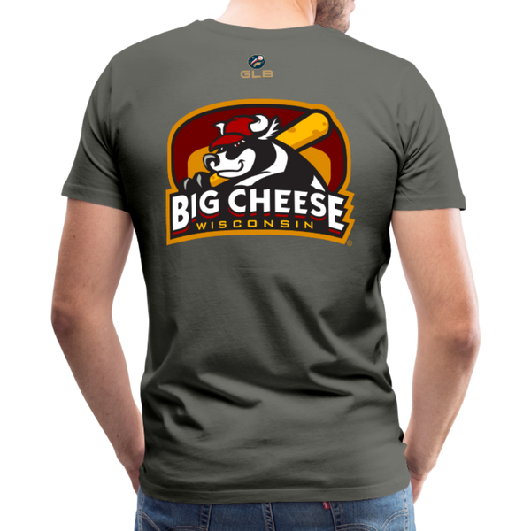 Wisconsin Big Cheese Men's Premium T-Shirt - asphalt gray