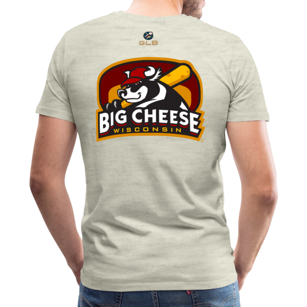 Wisconsin Big Cheese Men's Premium T-Shirt - heather oatmeal